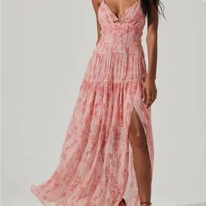Elegant Pink Maxi Dress